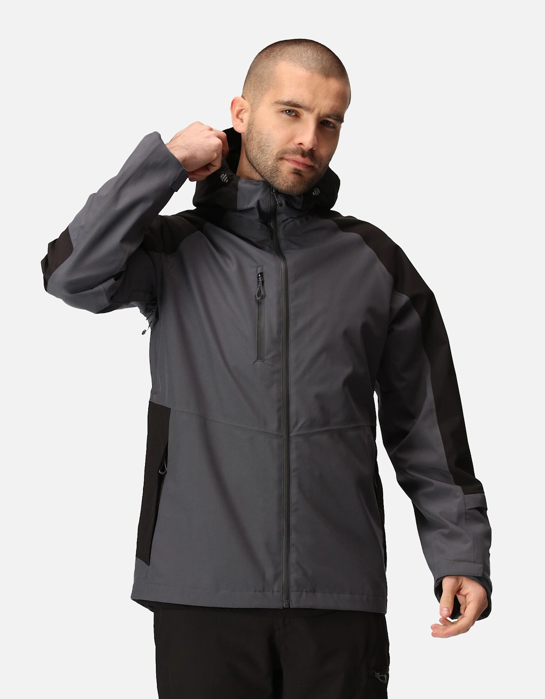 Professional Mens Contrast Detail Waterproof Jacket