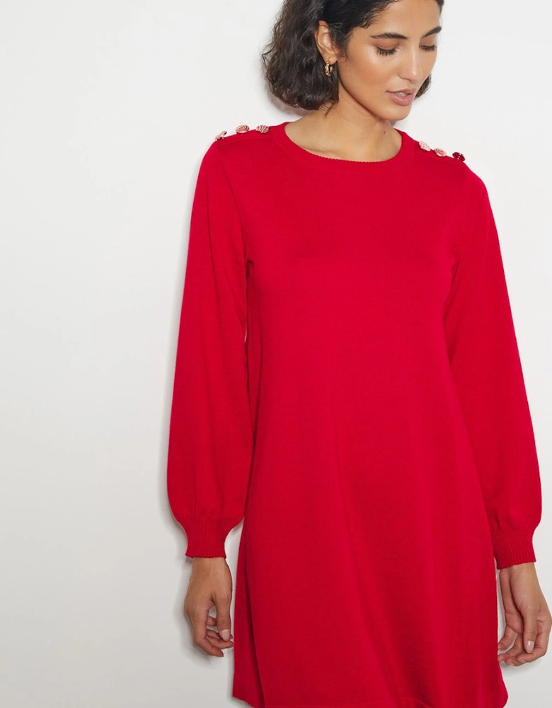 Susie Mini Jumper Dress Red