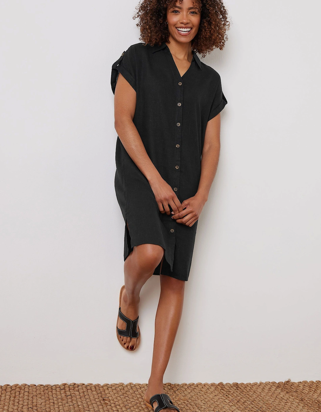 Linen Shirt Dress, 2 of 1