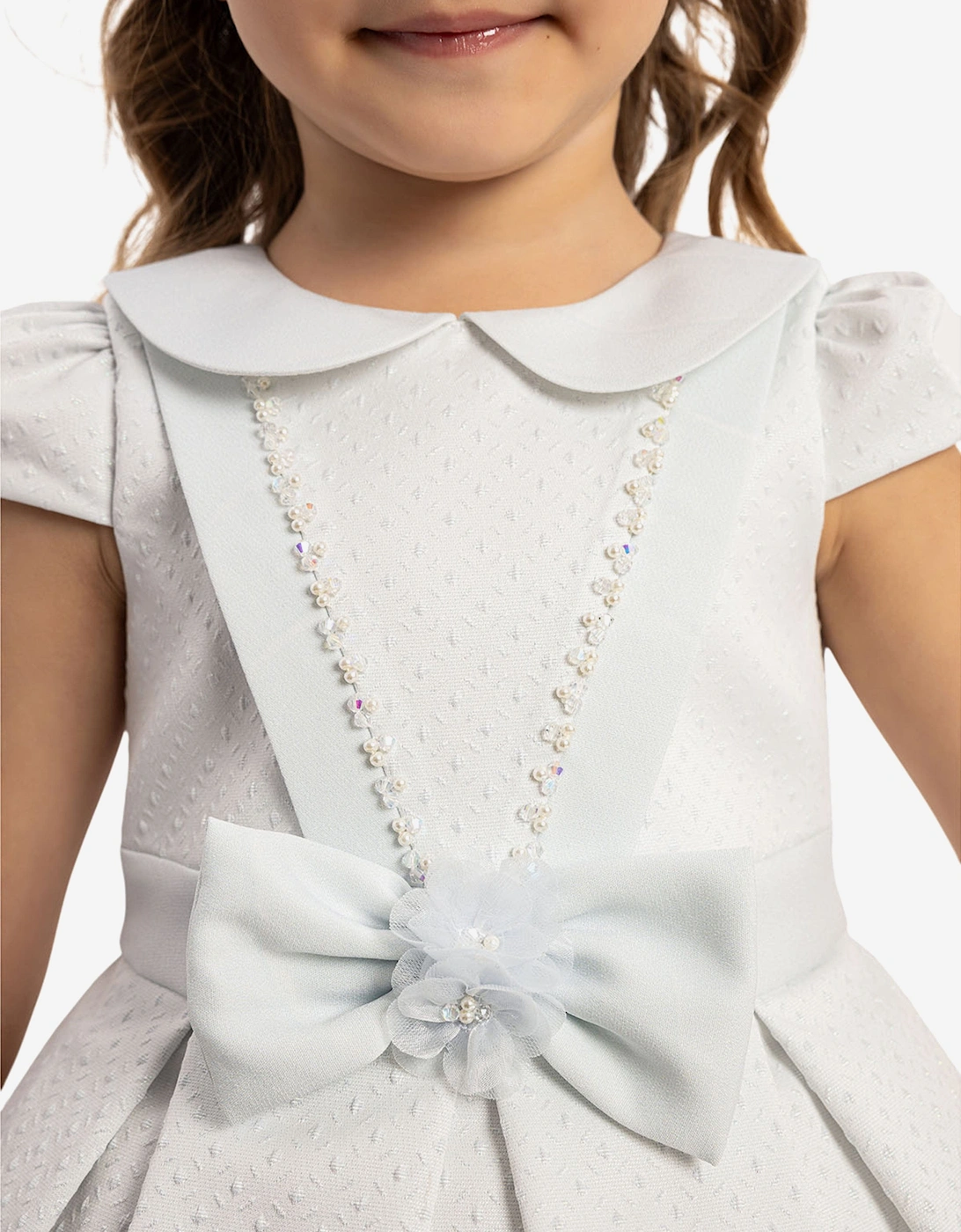 Baby Girls Dress with Headband in Blue