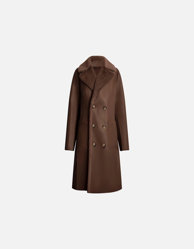 Brown Reversible Faux Fur Coat