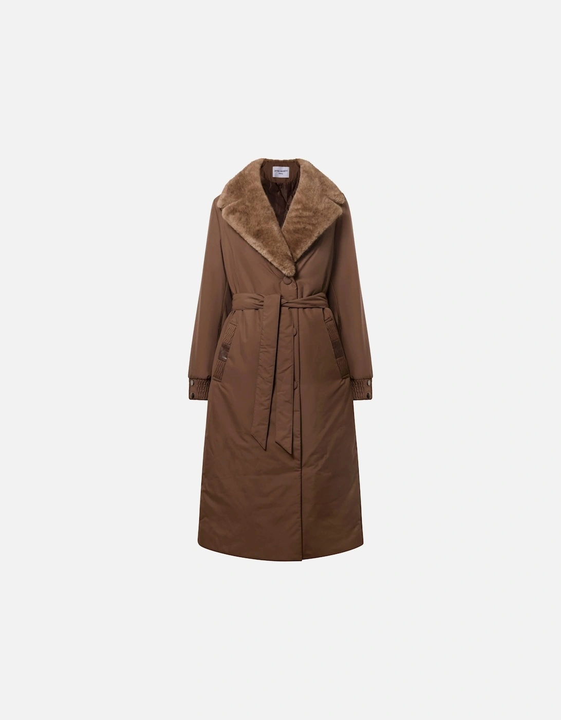 Brown Padded Faux Fur Coat