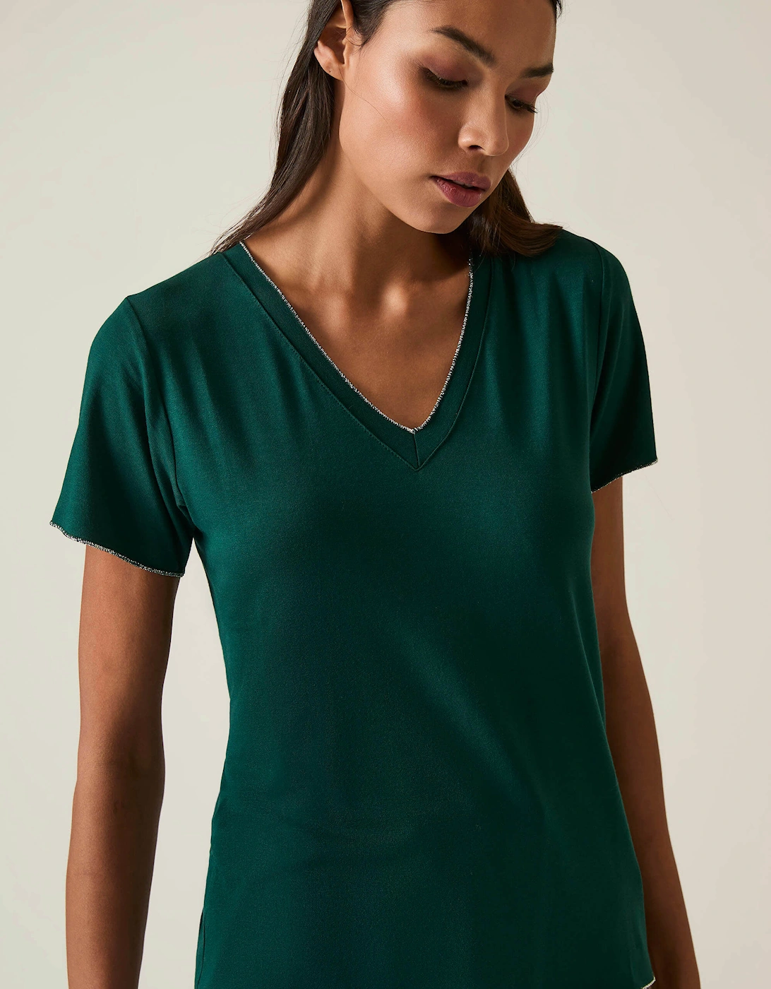Dark Green V-neck T-shirt, 7 of 6