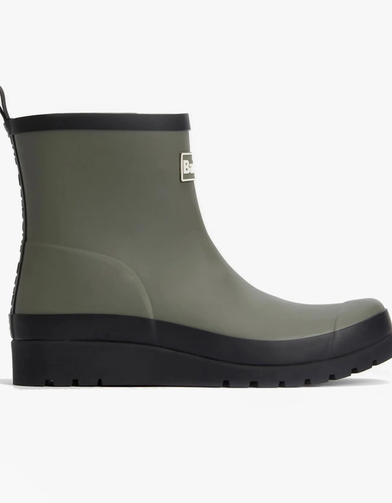 PORTREE Womens Wedge Wellies Dusky Olive/Black