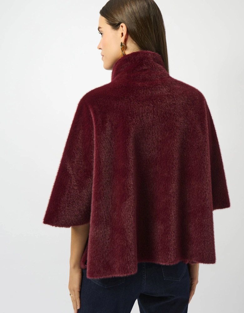 Bonded faux fur suede jacket