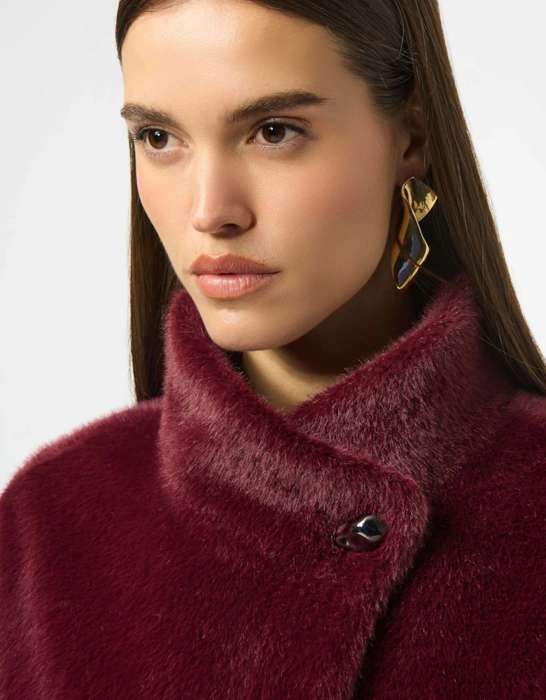 Bonded faux fur suede jacket