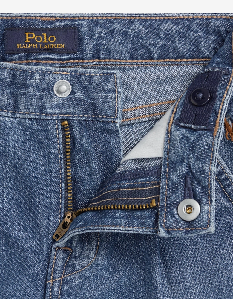 Girls Denim Wide Leg Jeans in Blue