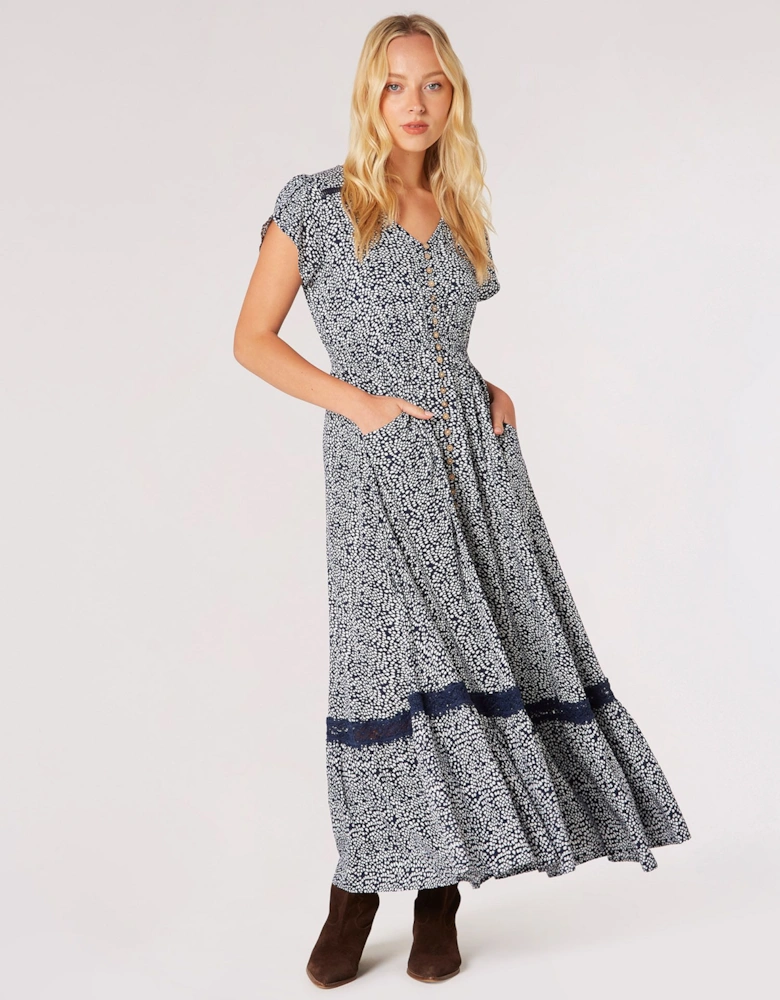 Irregular Dot Crochet Maxi Dress