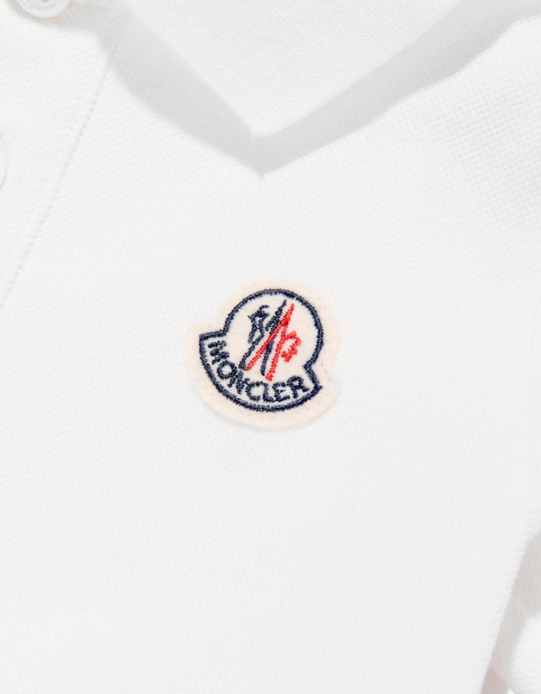 Enfant Baby Boys Logo Romper in Ivory