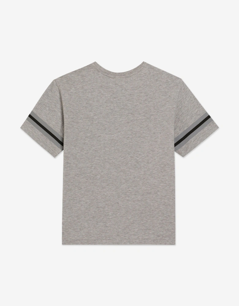 Boys Logo Print T-Shirt in Grey