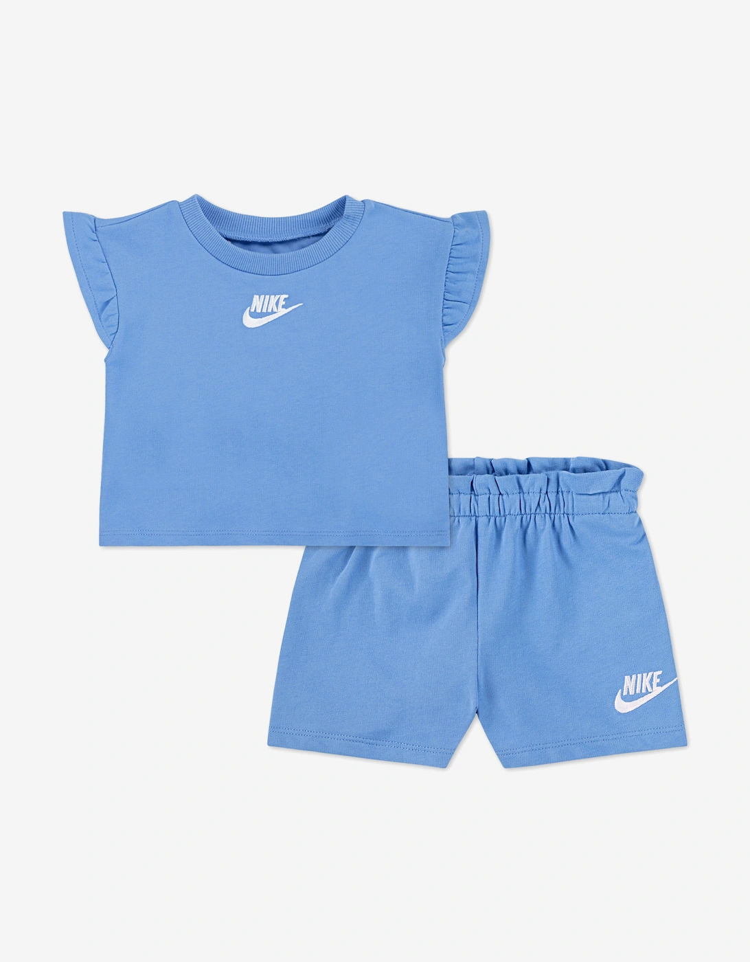 Girls French Terry Short Set in Blue, 5 of 4