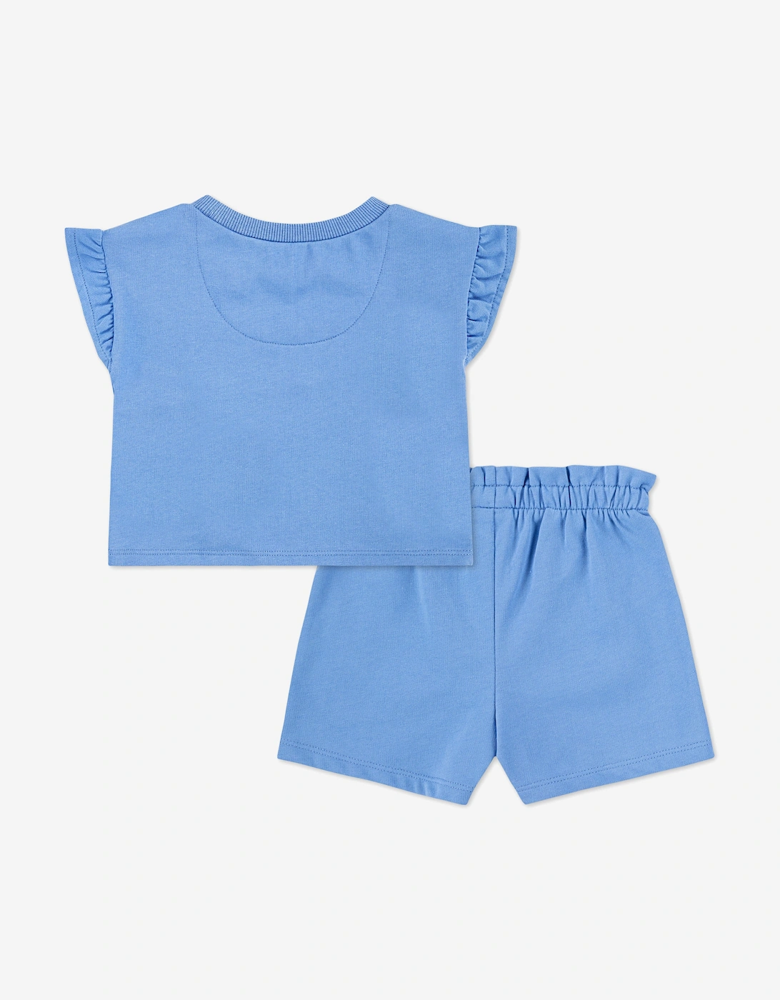 Girls French Terry Short Set in Blue