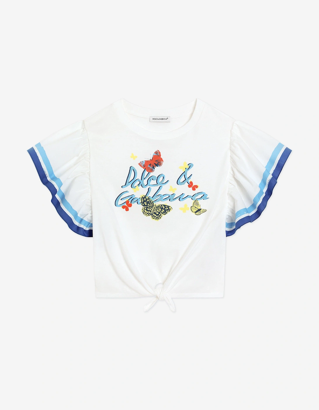 Girls Butterfly Logo Top in White, 5 of 4