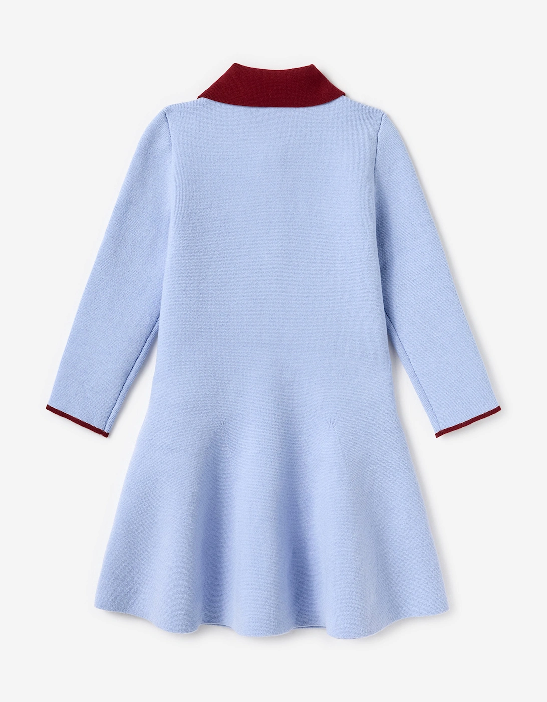 Girls Ribbed Knit Dress in Blue