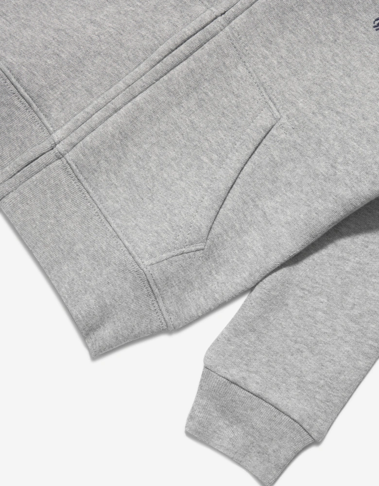 Boys Logo Zip Up Top in Grey