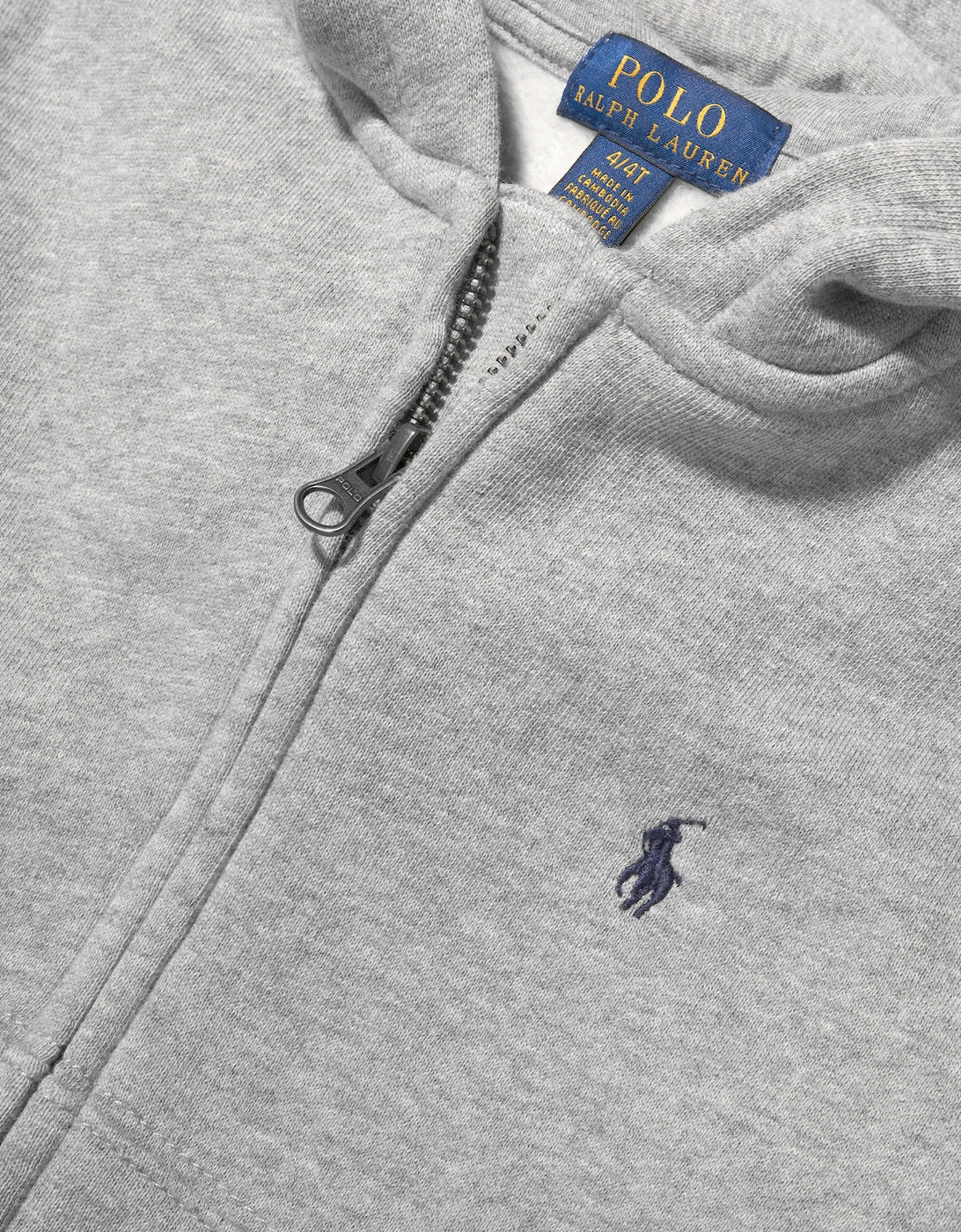Boys Logo Zip Up Top in Grey
