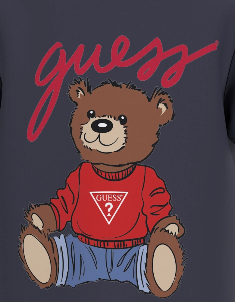 Kids Teddy Bear T-Shirt in Navy