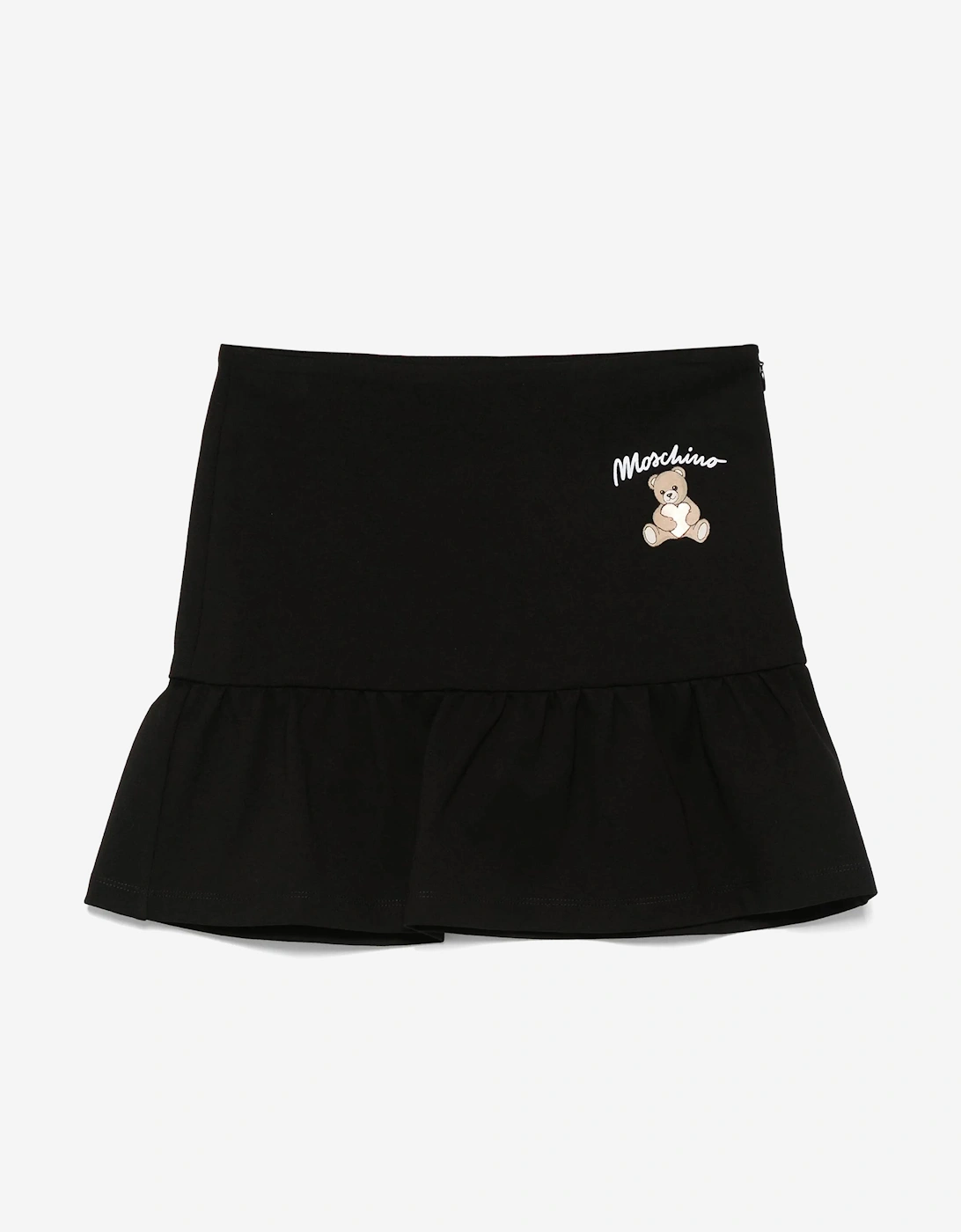Girls Teddy Bear Logo Skirt in Black, 5 of 4