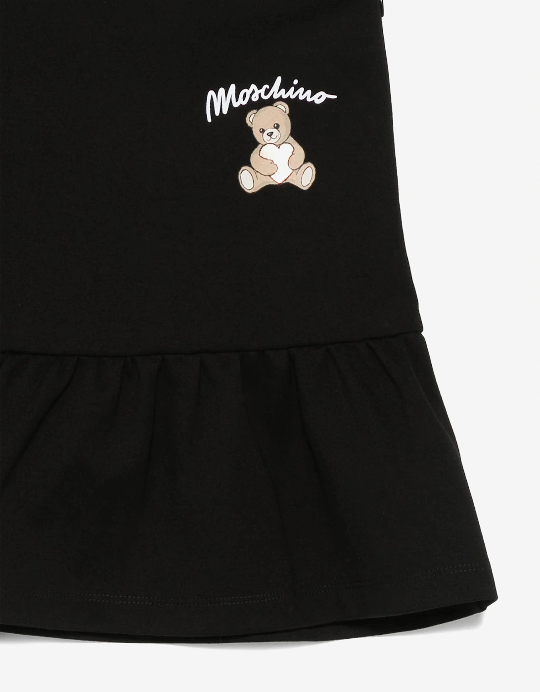 Girls Teddy Bear Logo Skirt in Black