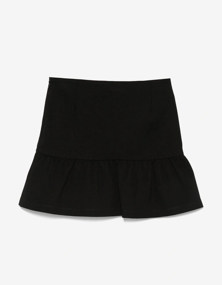 Girls Teddy Bear Logo Skirt in Black