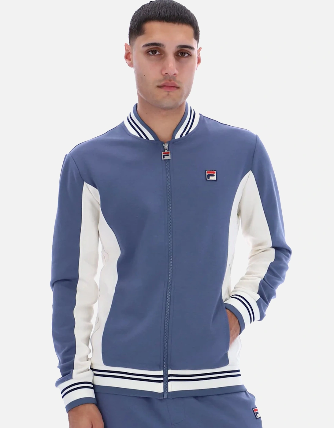 Settanta Baseball Track Top Jacket Vintage Indigo/Gardenia/Navy