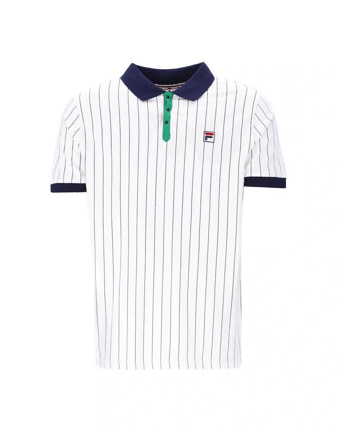 BB1 Classic Striped Polo Shirt White/Green/Navy, 5 of 4