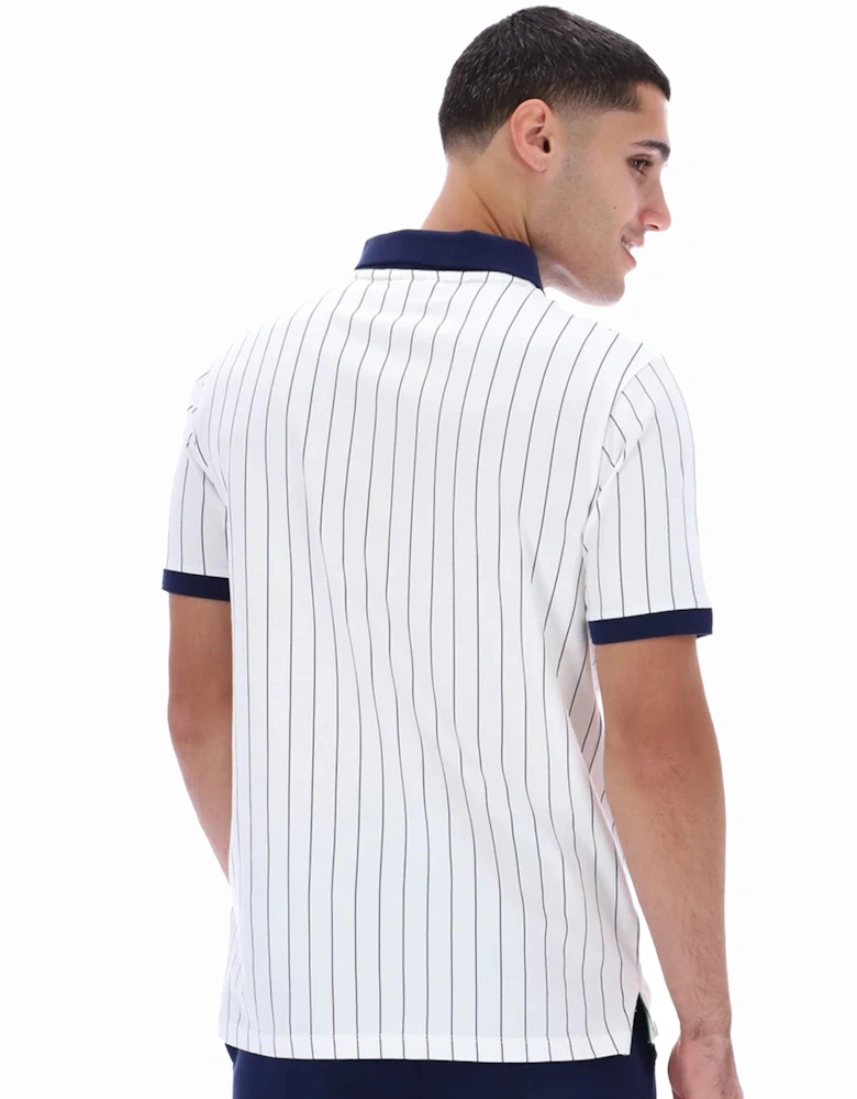 BB1 Classic Striped Polo Shirt White/Green/Navy