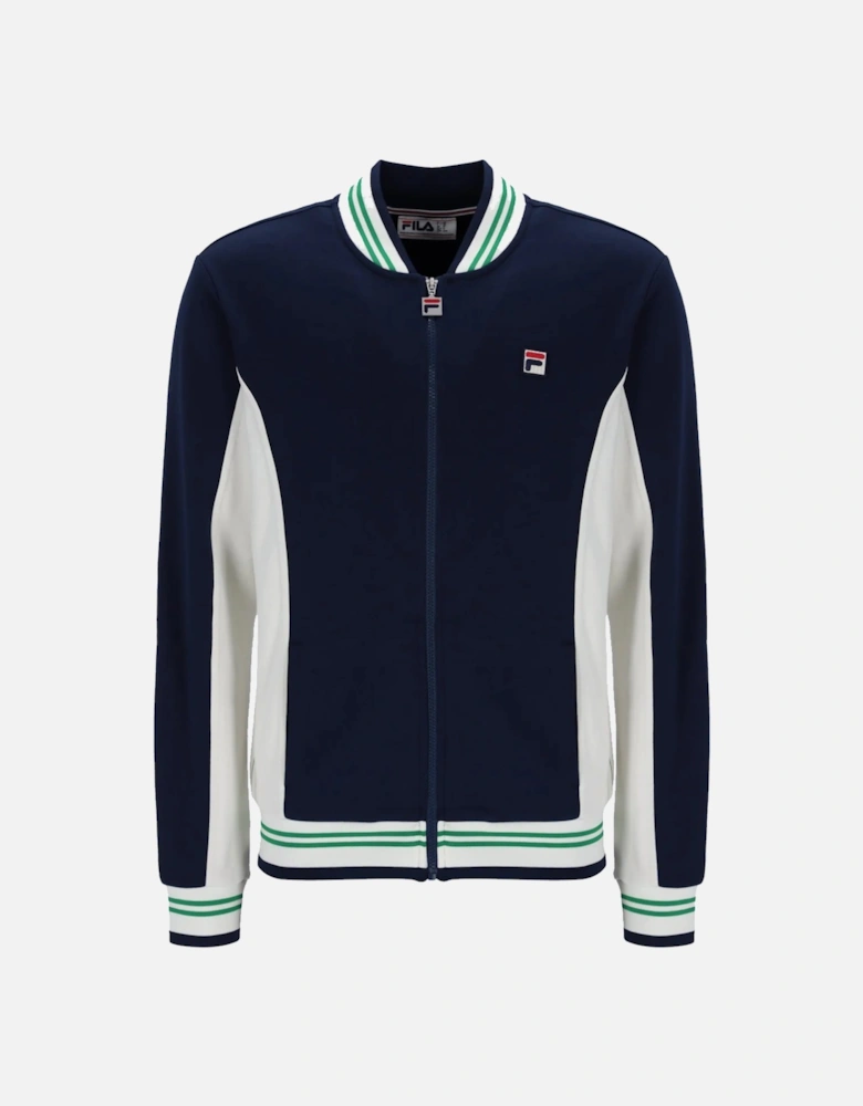 Settanta Baseball Track Top Jacket Navy/Gardenia/Green