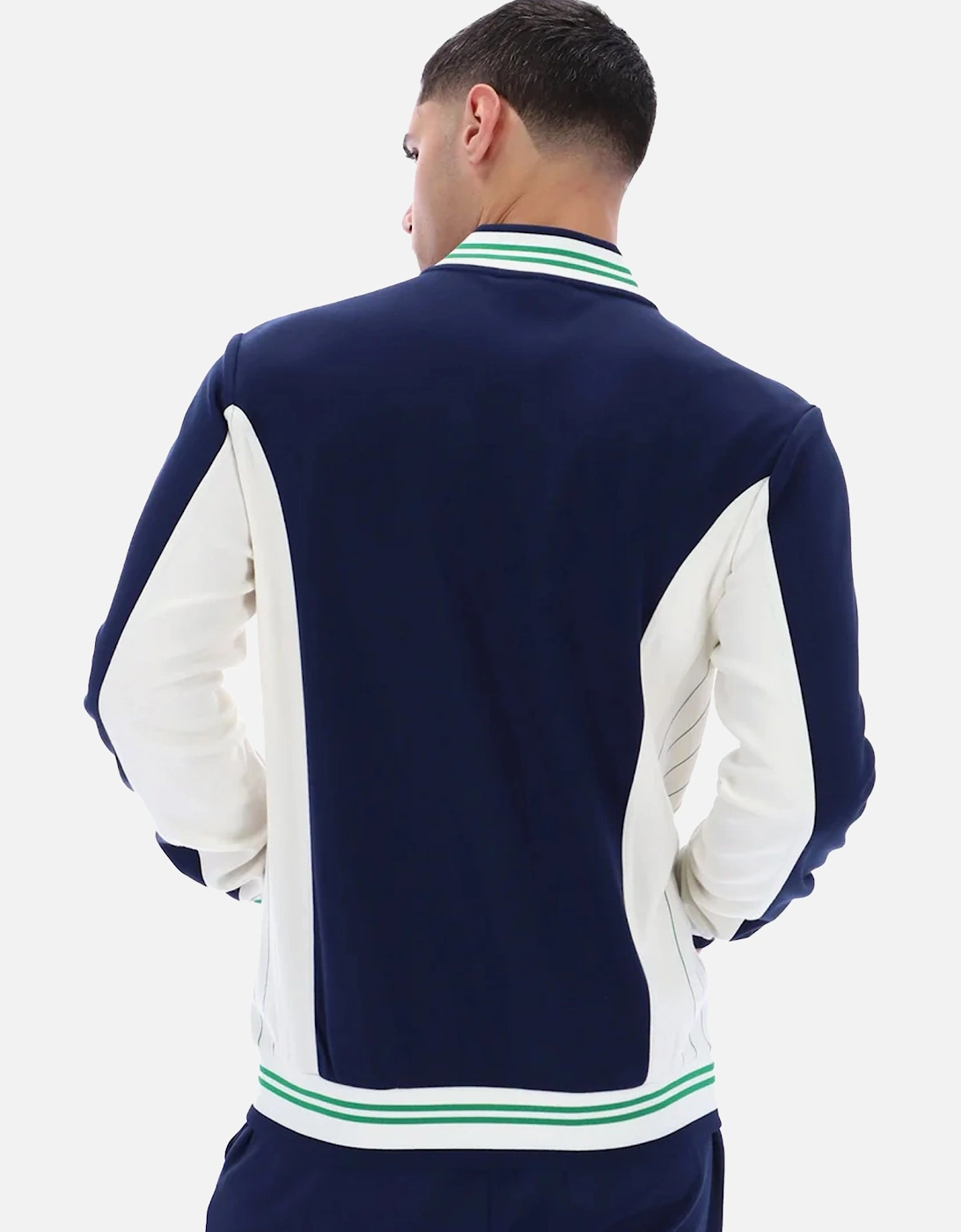 Settanta Baseball Track Top Jacket Navy/Gardenia/Green