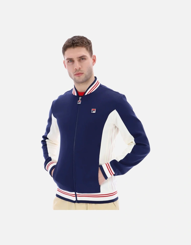 Settanta Baseball Track Top Jacket Navy/Gardenia/Red