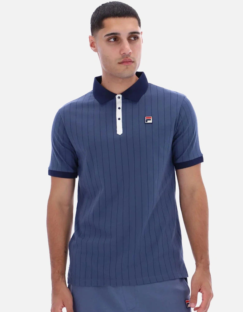 BB1 Classic Striped Polo Shirt Vintage Indigo/Gardenia/Navy