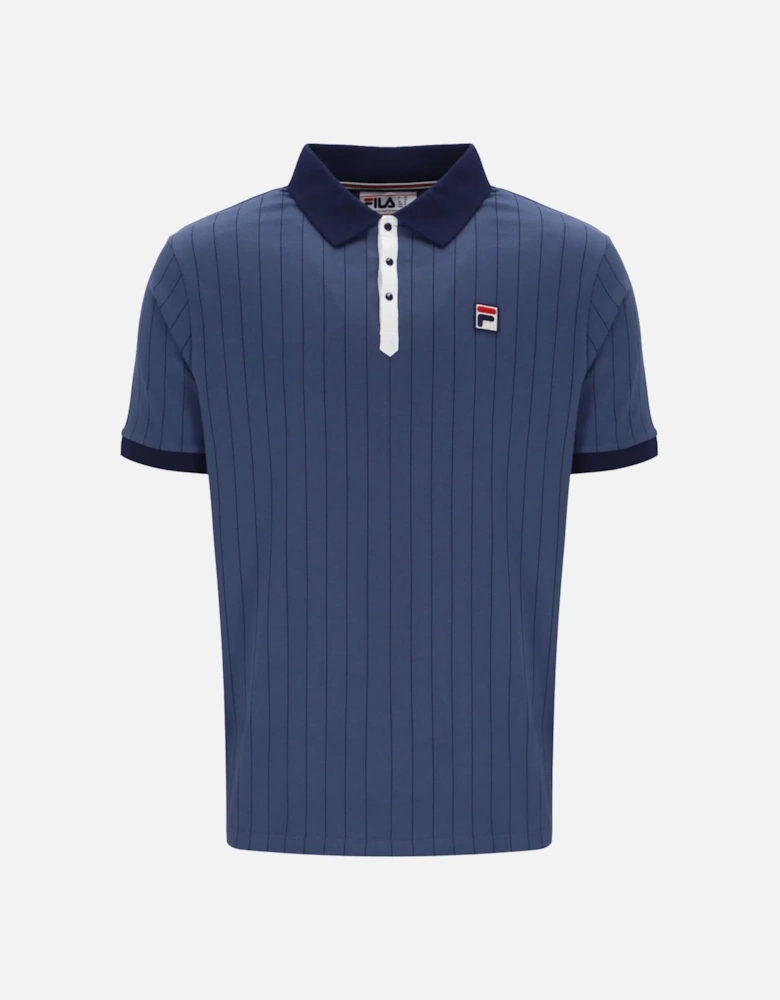 BB1 Classic Striped Polo Shirt Vintage Indigo/Gardenia/Navy