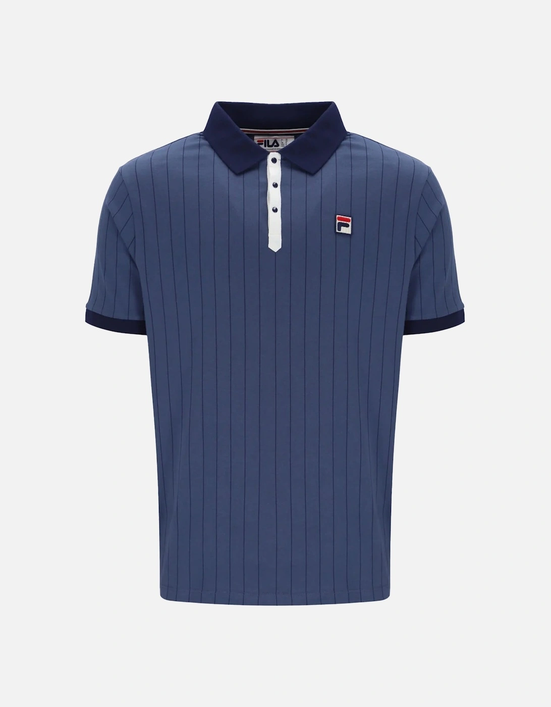 BB1 Classic Striped Polo Shirt Vintage Indigo/Gardenia/Navy, 5 of 4
