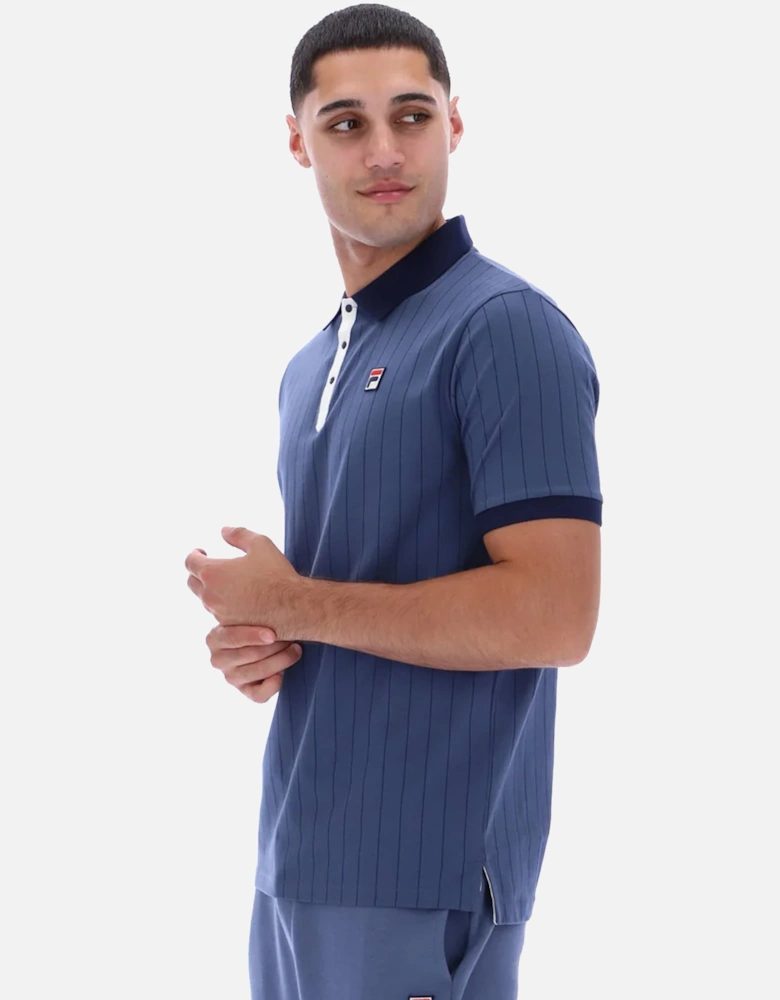 BB1 Classic Striped Polo Shirt Vintage Indigo/Gardenia/Navy
