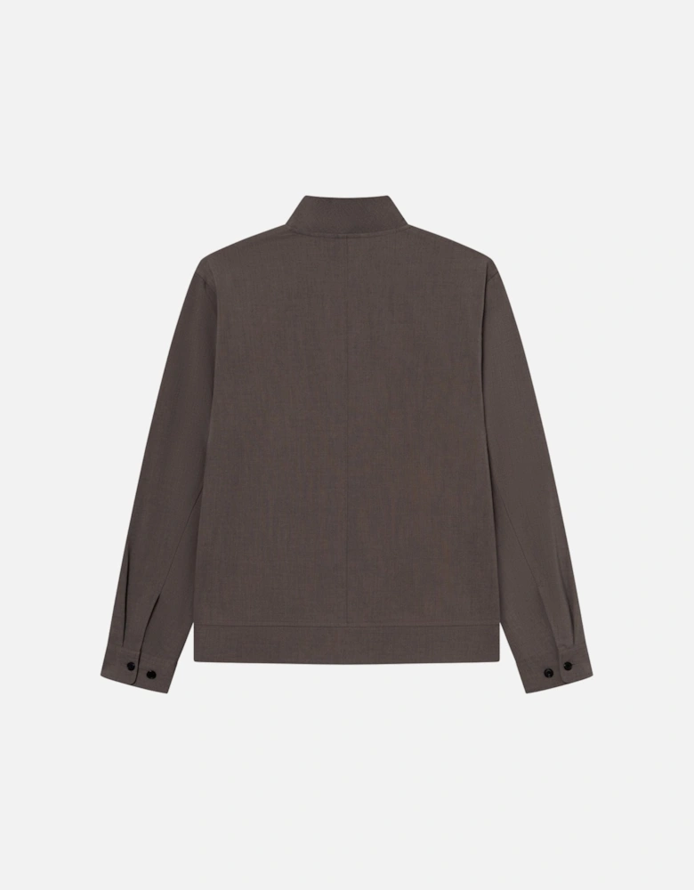 Como Reg Light Twill Bomber Jacket - Mountain Grey Brown