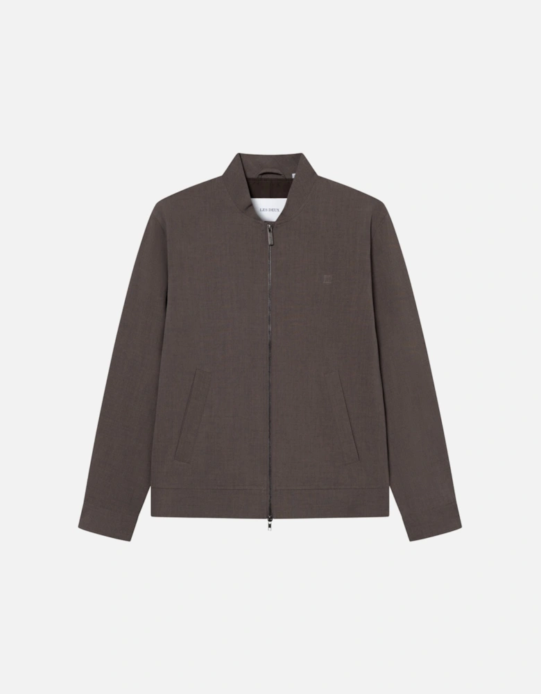 Como Reg Light Twill Bomber Jacket - Mountain Grey Brown