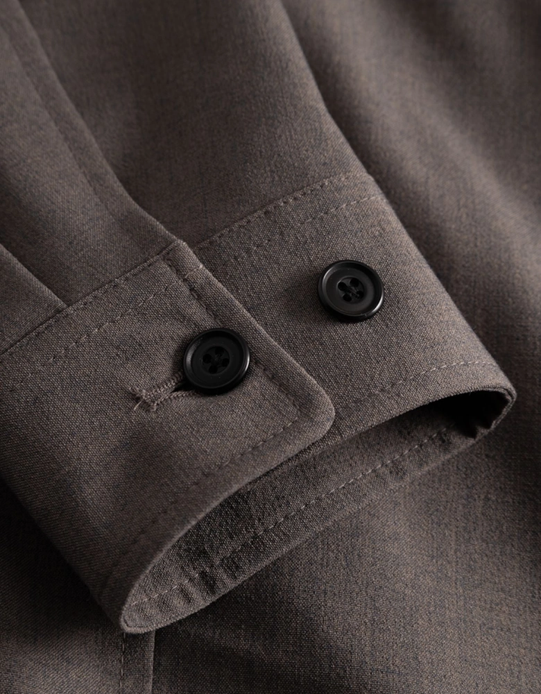Como Reg Light Twill Bomber Jacket - Mountain Grey Brown