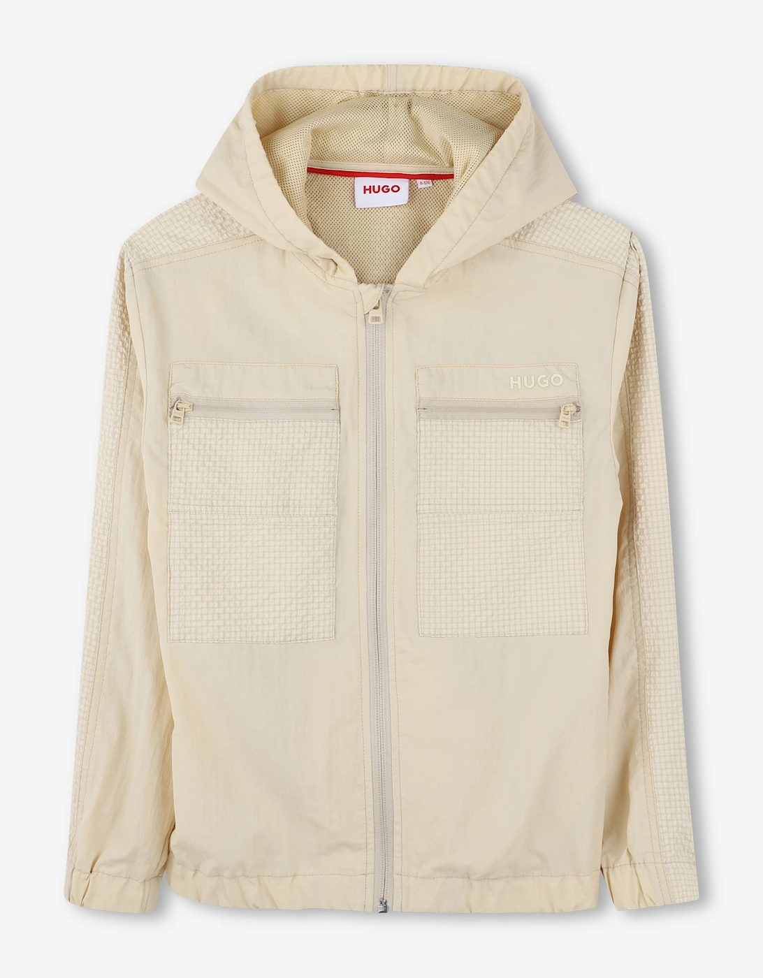 Boys Hooded Windbreaker in Beige, 5 of 4