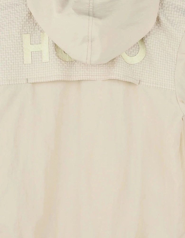Boys Hooded Windbreaker in Beige