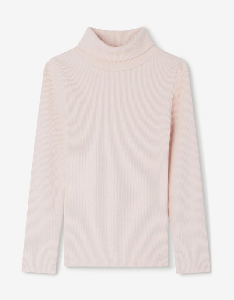 Girls Tahiti High Neck T-Shirt in Pink