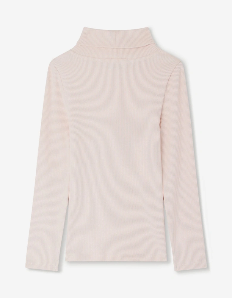 Girls Tahiti High Neck T-Shirt in Pink