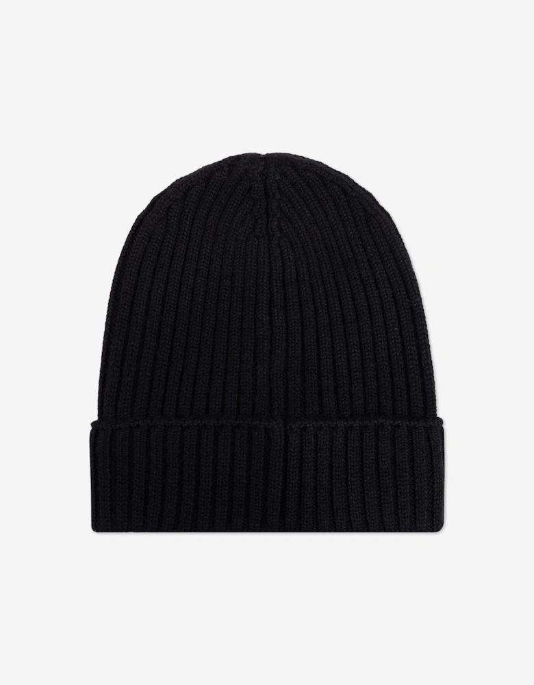 Boys Wool Beanie Hat in Black
