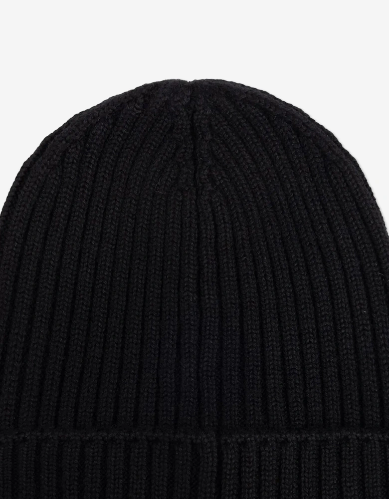 Boys Wool Beanie Hat in Black