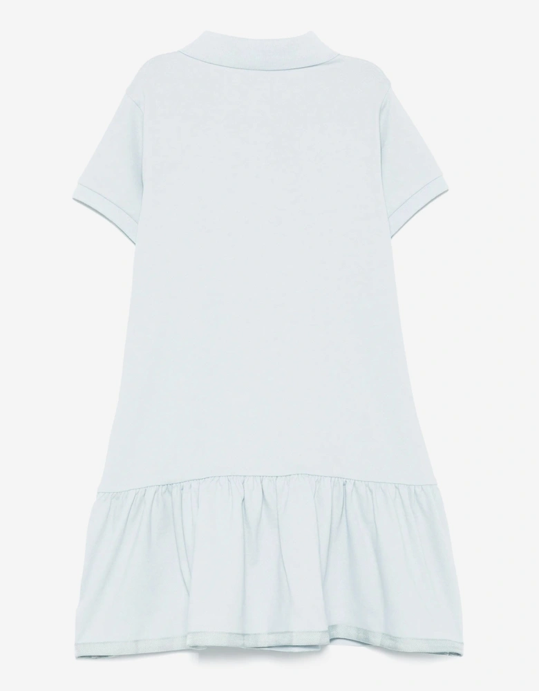 Girls Logo Polo Dress in Blue