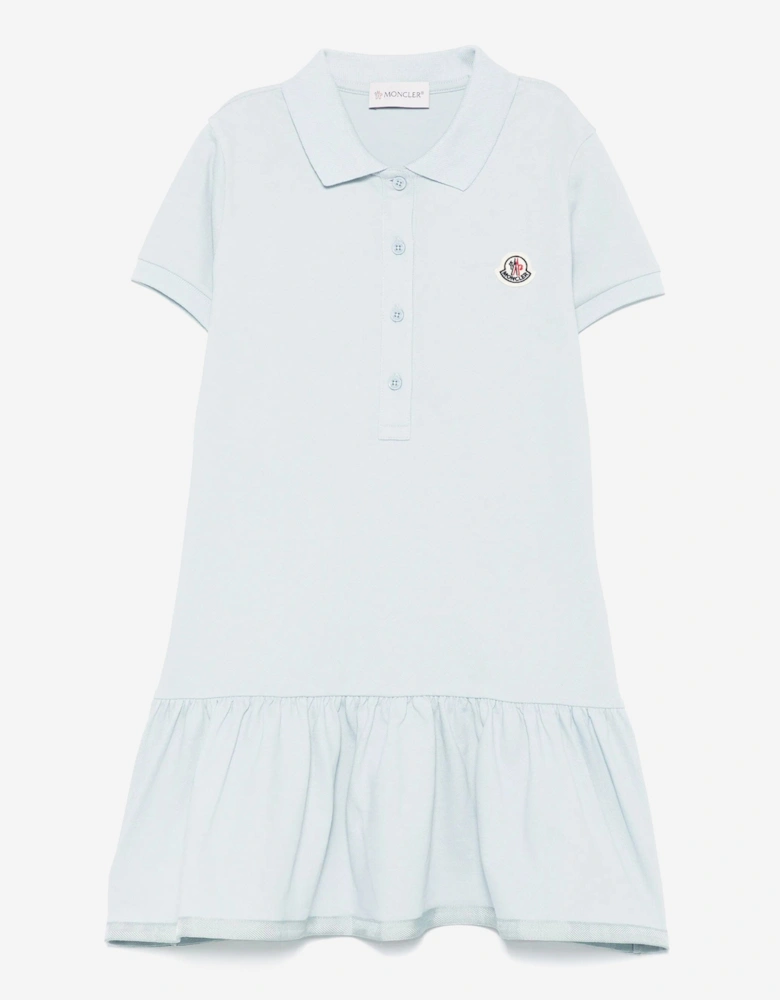 Girls Logo Polo Dress in Blue