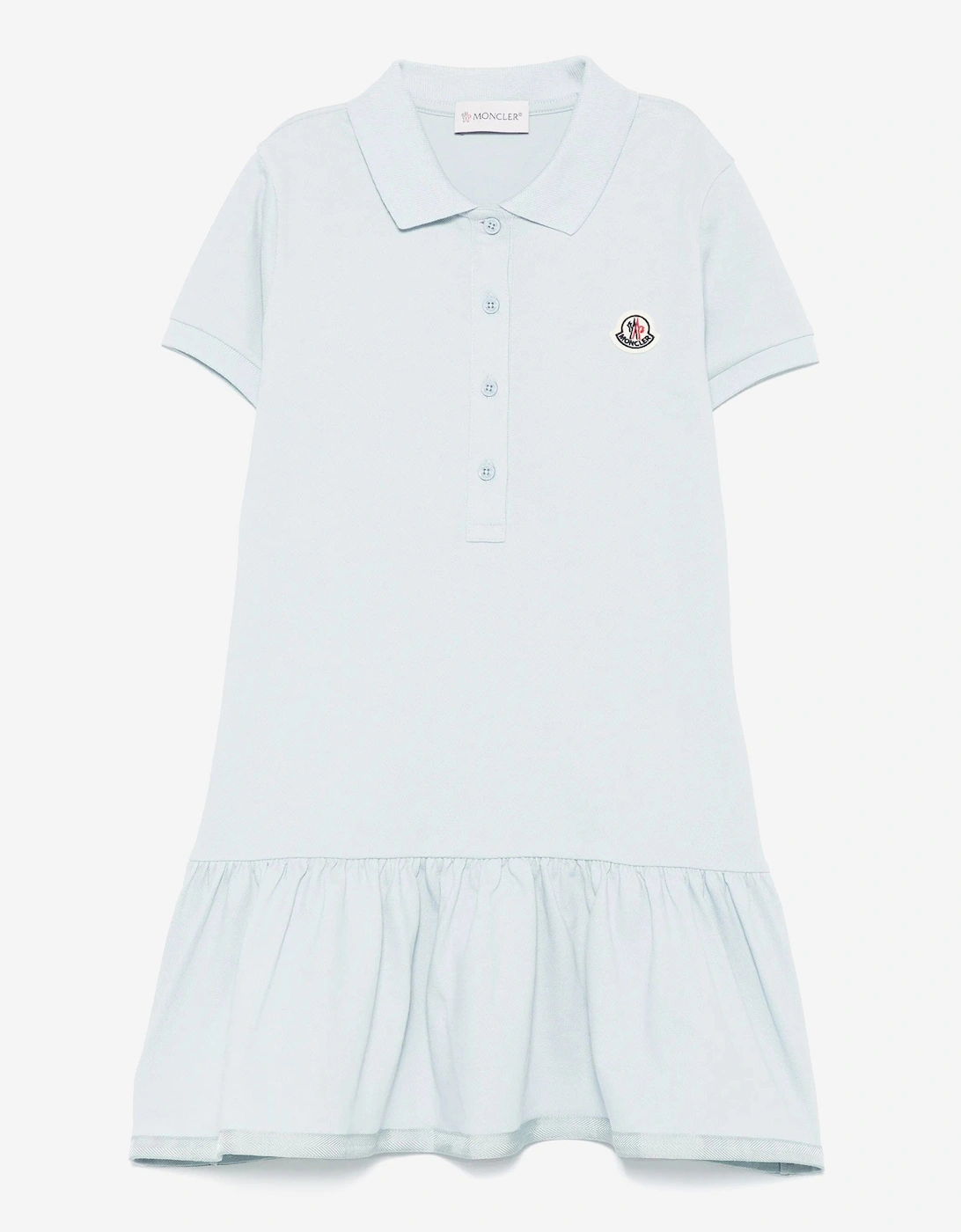 Moncler Girls Blue 'S Enfant Logo Polo Dress In - : 14 Years Size 14 Yrs Kids