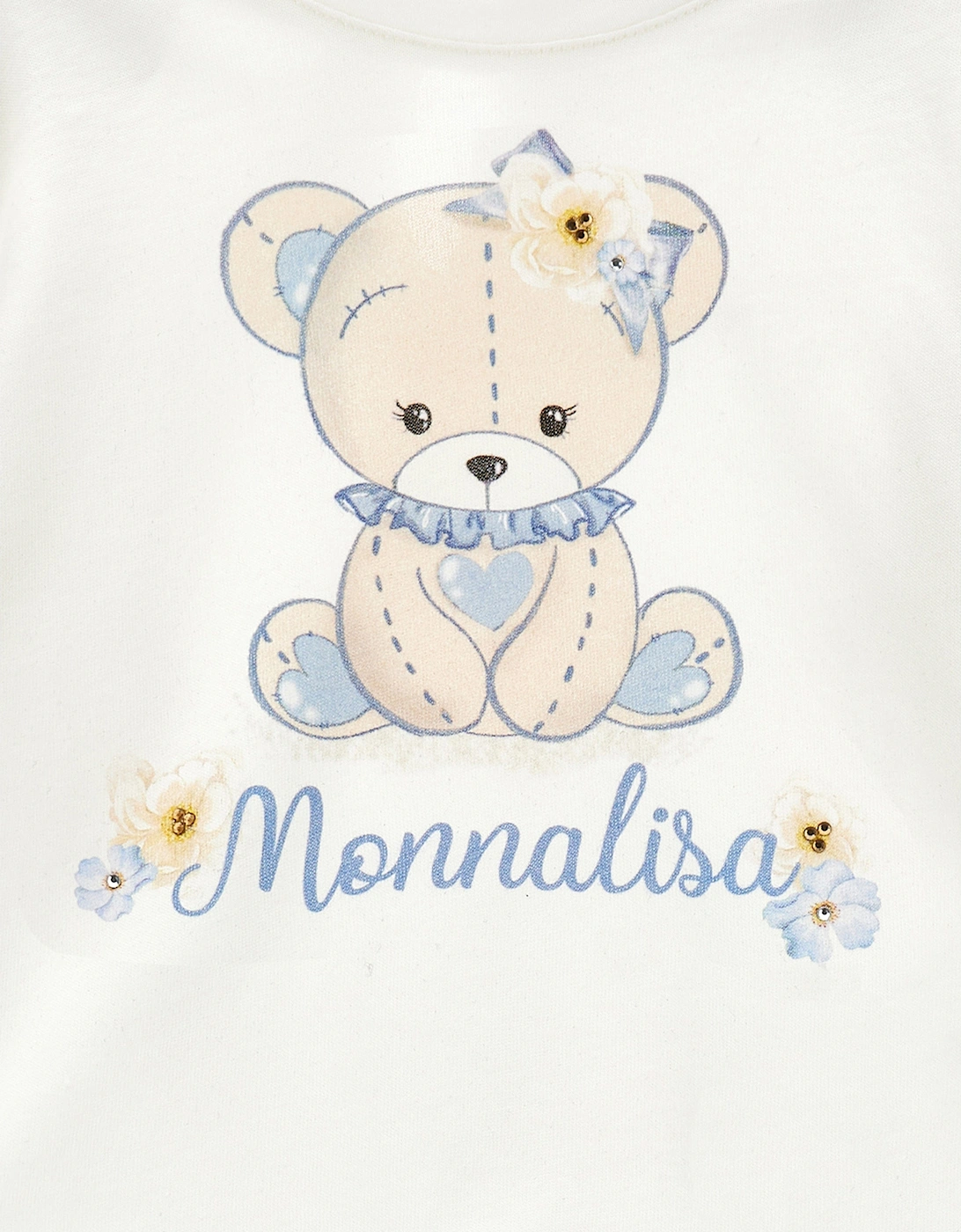 Baby Girls Long Sleeve Teddy T-Shirt in White