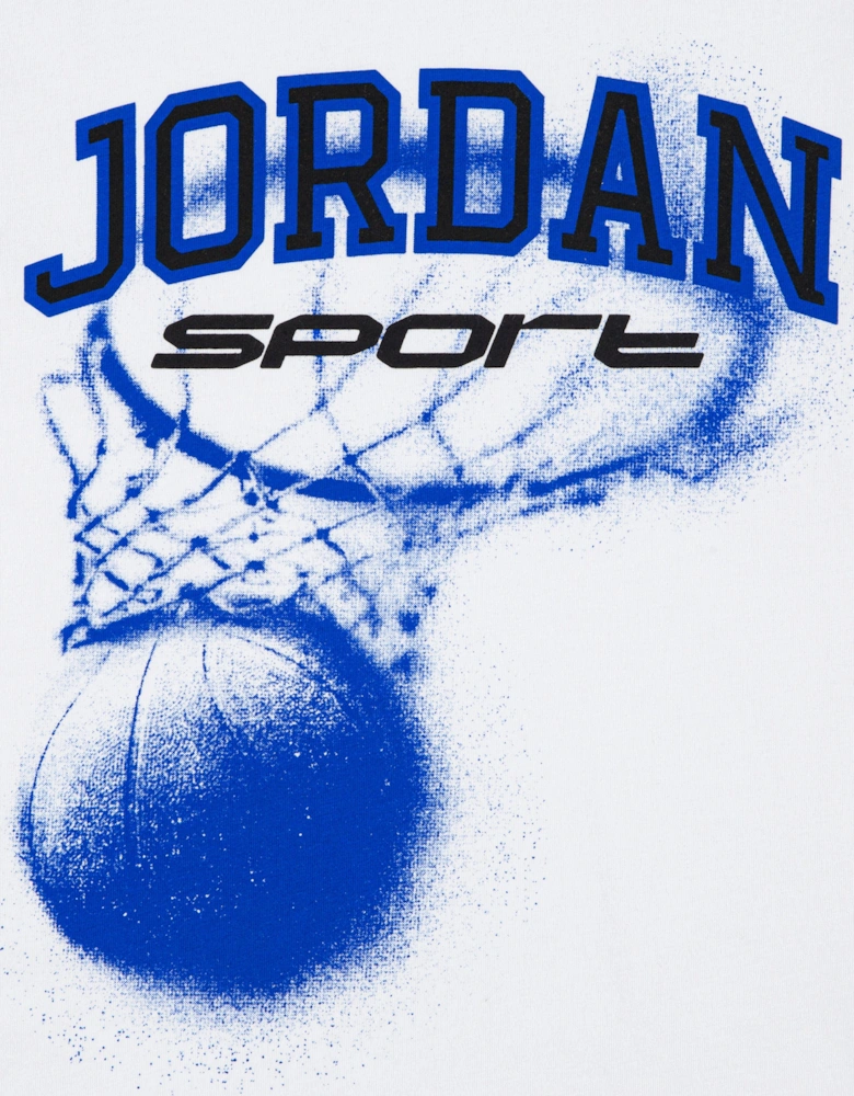 Boys MJ Sport Hoop DF T-Shirt in White