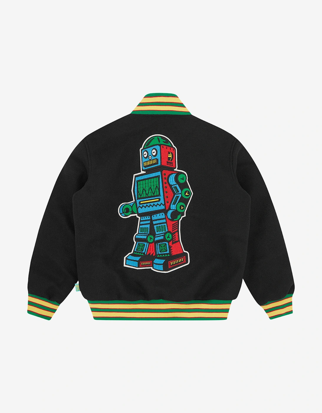 Boys Robot Varsity Jacket in Black