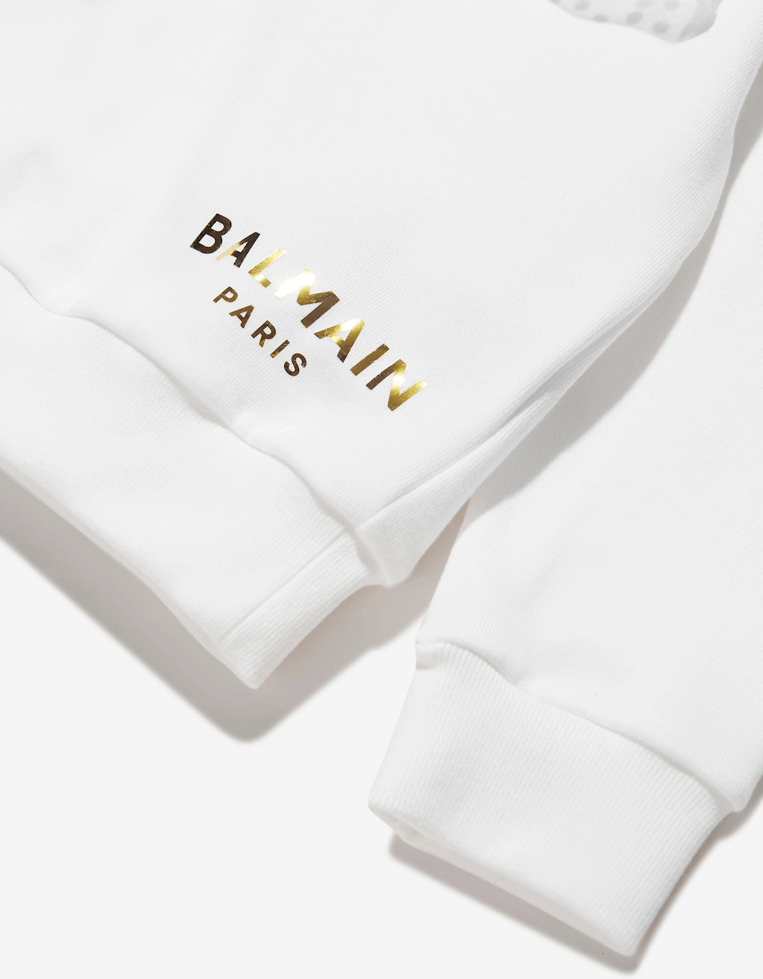 Girls Bow Sweatshirt in White